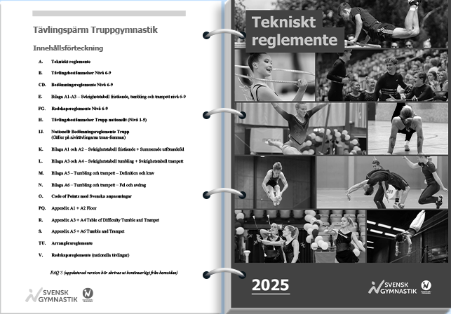 Pärm för Tävlingspärm Truppgymnastik