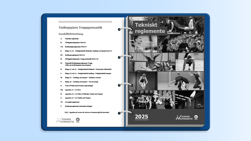 Pärm för Tävlingspärm Truppgymnastik